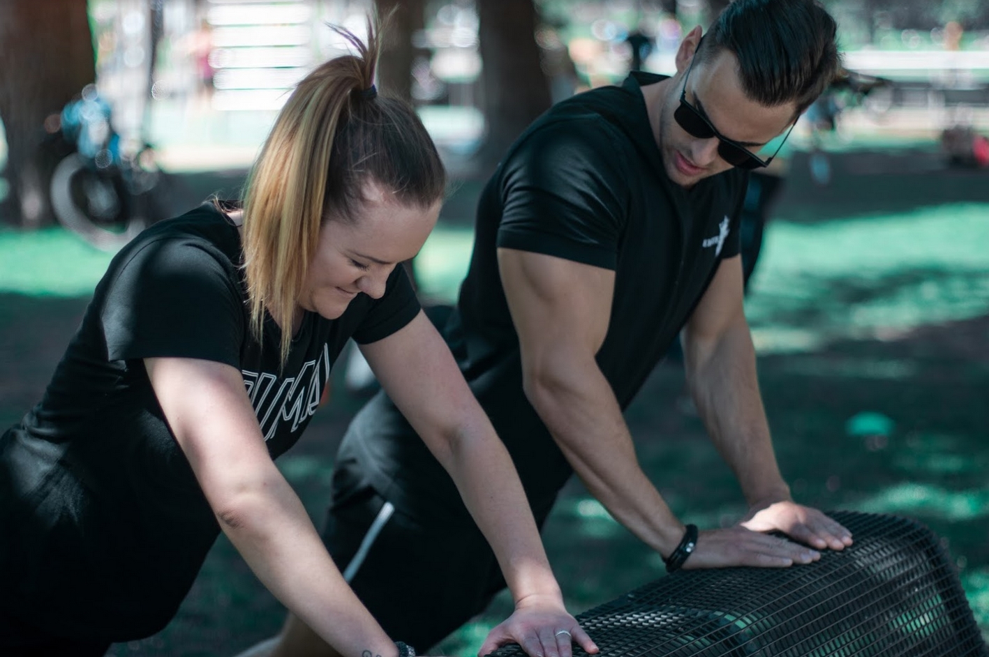 Gruppentraining im Englischen Garten